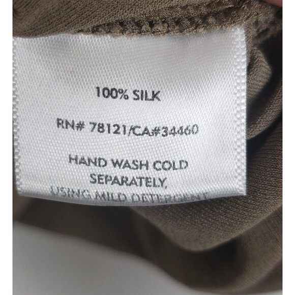 Eileen Fisher Tank Tops XL 100% Silk Lot of 2 Black Tan Casual Quiet Luxury Work - Picture 8 of 14